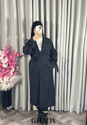 Trench-coat oversize en noir