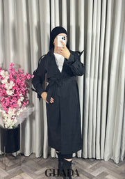 Trench-coat oversize en noir