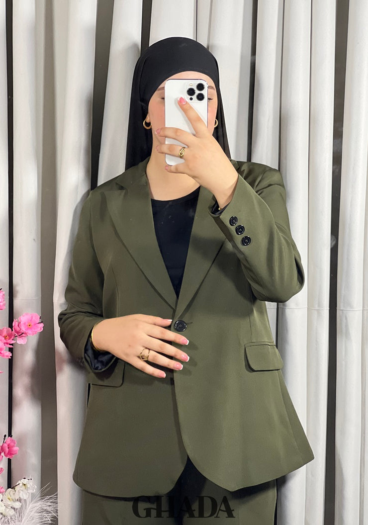 Ensemble tailleur en vert kaki