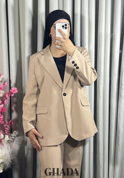 Ensemble tailleur en beige