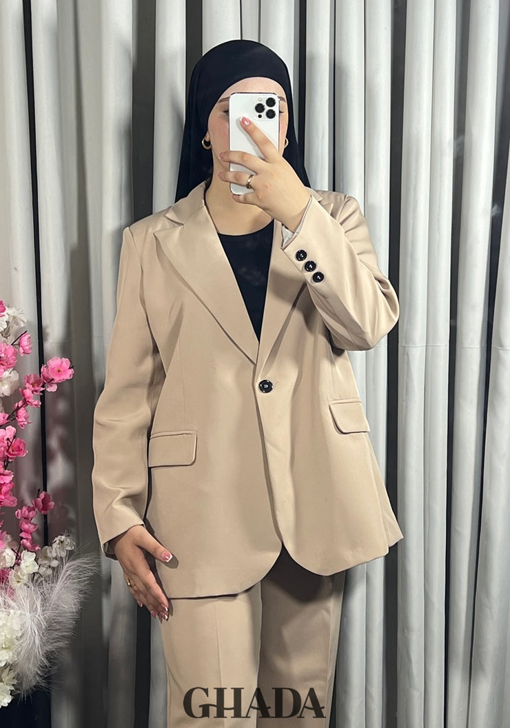 Ensemble tailleur en beige