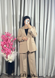 Ensemble tailleur en beige