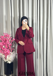 Ensemble Tailleur en Bordeaux
