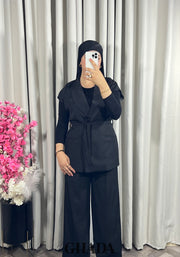 Ensemble gilet et pantalon en noir