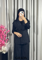 Ensemble gilet et pantalon en noir