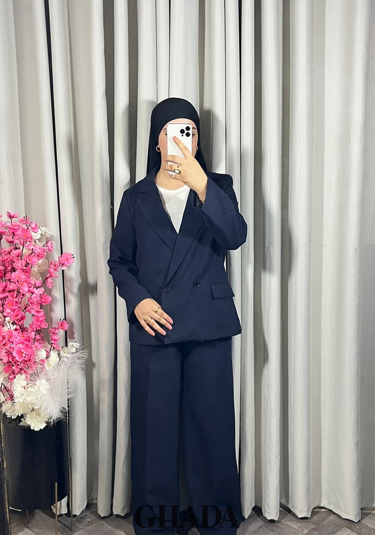 Veste courte en bleu marine
