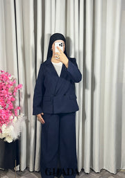 Veste courte en bleu marine