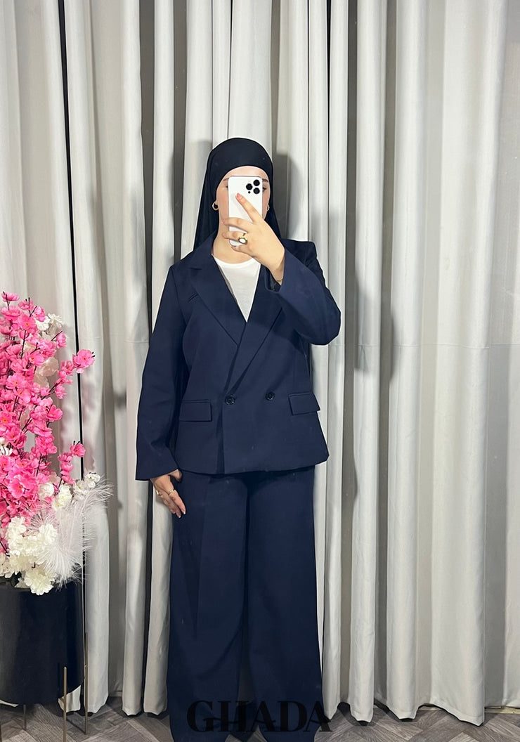 Veste courte en bleu marine
