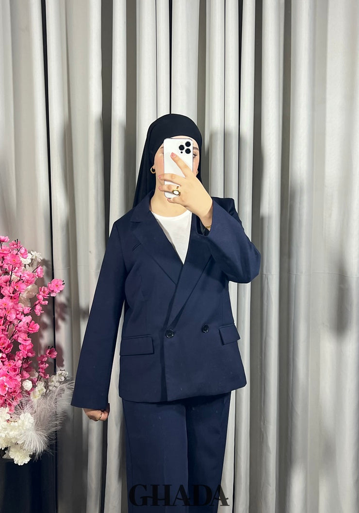 Veste courte en bleu marine
