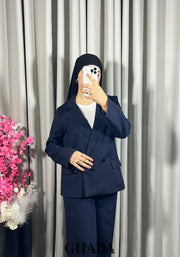 Veste courte en bleu marine