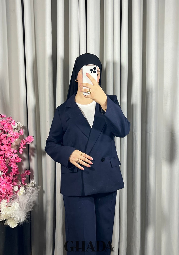 Veste courte en bleu marine