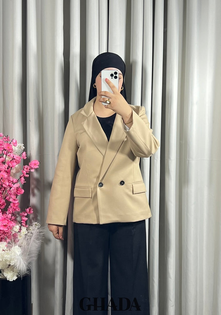 Veste courte en beige