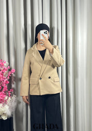 Veste courte en beige