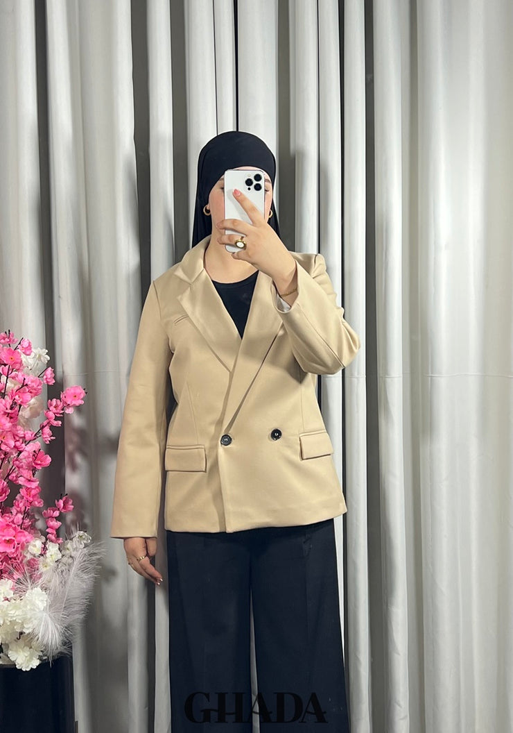 Veste courte en beige