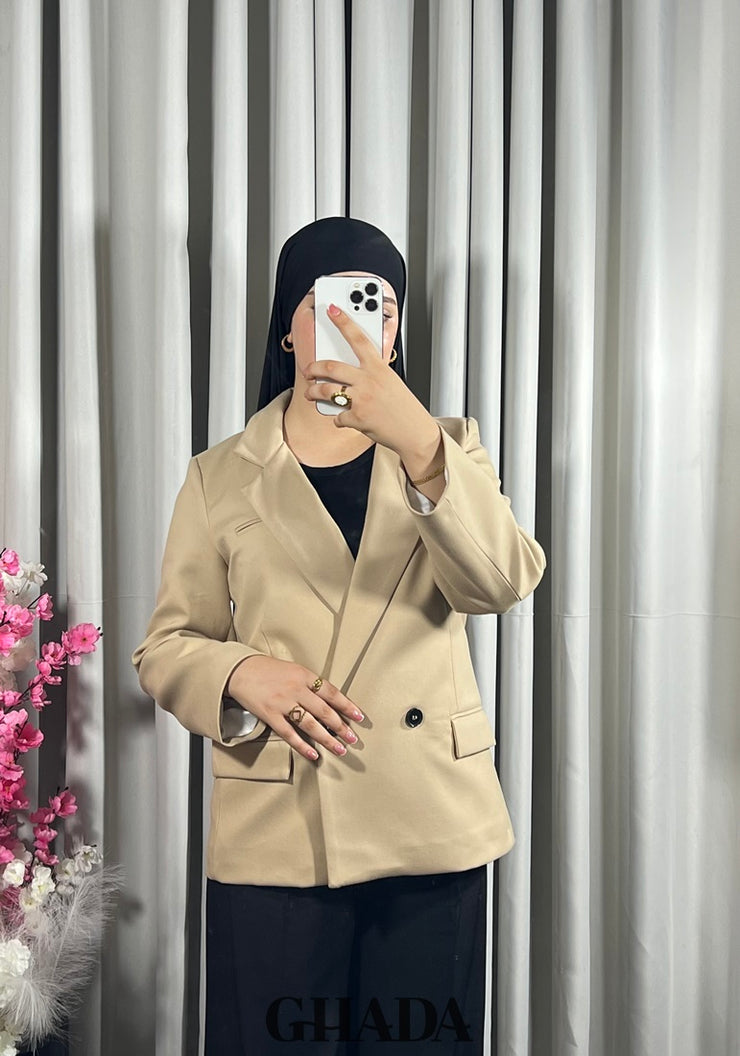 Veste courte en beige