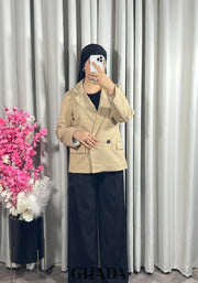 Veste courte en beige