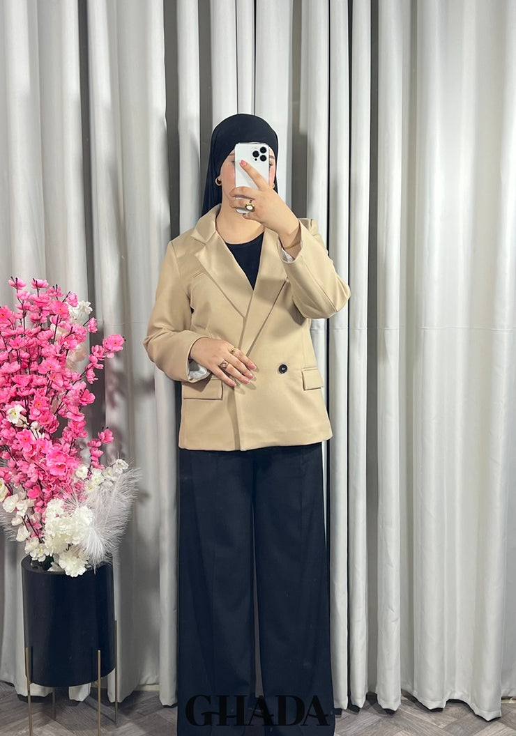 Veste courte en beige