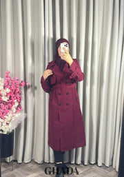 Trench-coat en bordeaux