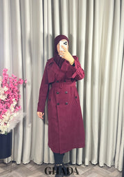 Trench-coat en bordeaux