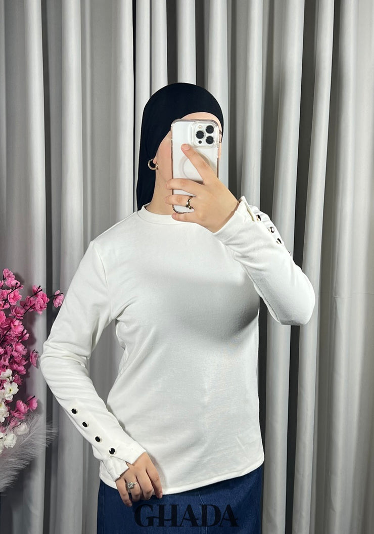 Pull en maille col monté