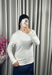 Pull en maille col monté