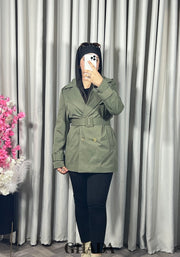 Trench-coat en vert kaki