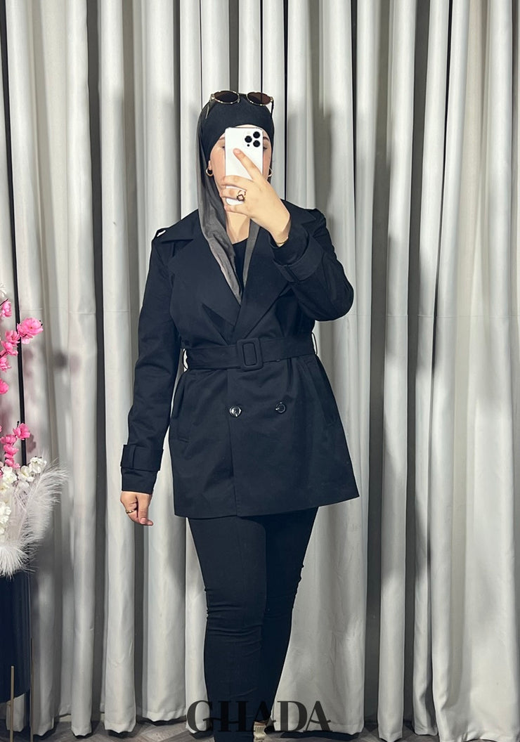 Trench-coat en noir