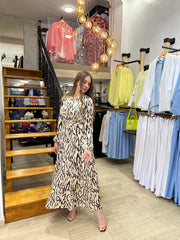 Robe longue imprimée