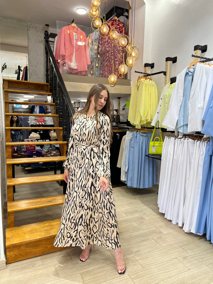 Robe longue imprimée