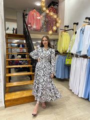 Robe longue imprimée