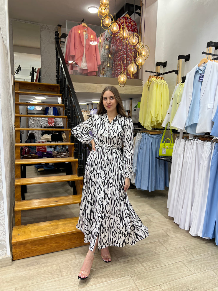 Robe longue imprimée
