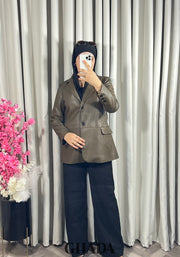 Veste en simili-cuir