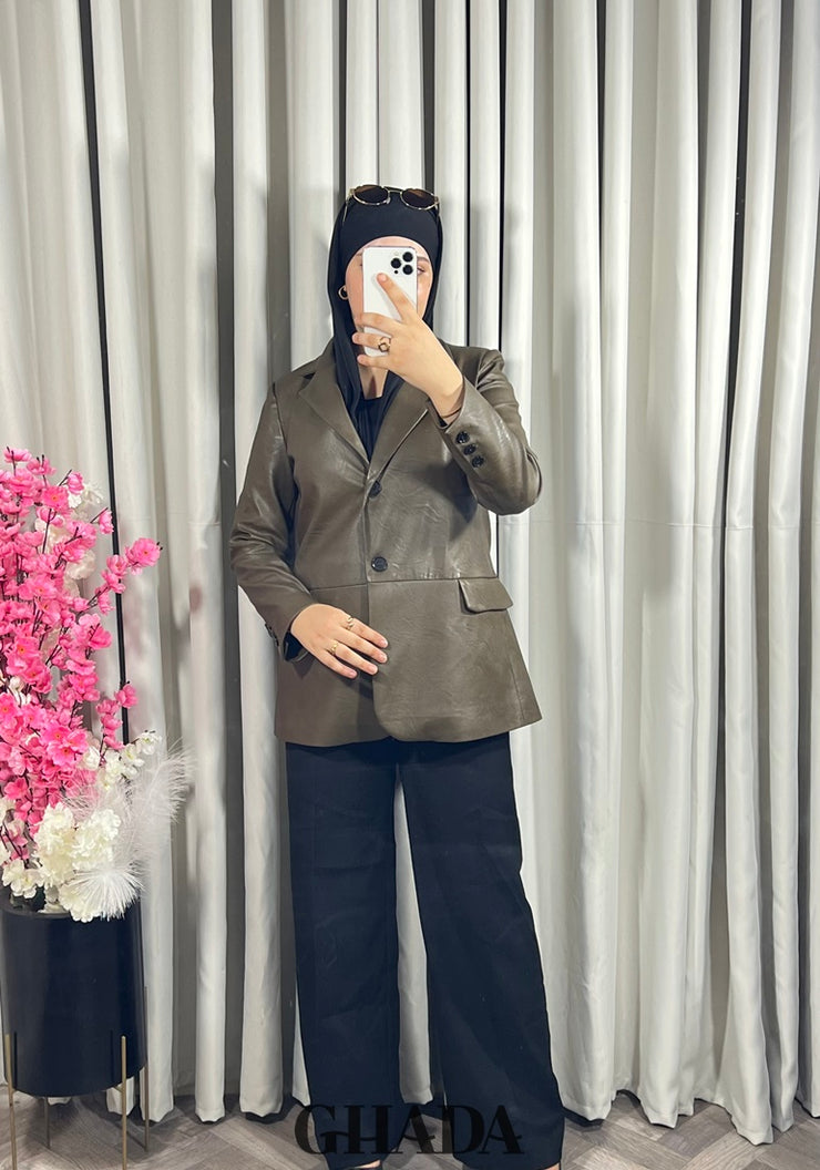 Veste en simili-cuir