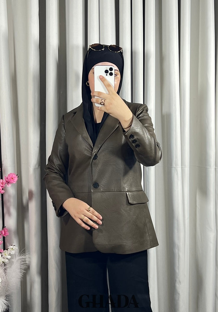 Veste en simili-cuir