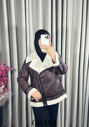 Perfecto en simili-cuir en bordeaux