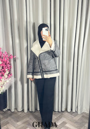 Perfecto en simili-cuir en gris