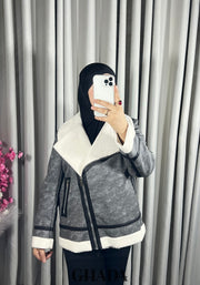 Perfecto en simili-cuir en gris