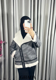 Perfecto en simili-cuir en gris