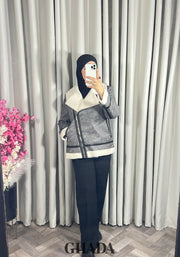 Perfecto en simili-cuir en gris