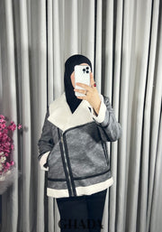 Perfecto en simili-cuir en gris