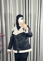 Perfecto en simili-cuir en noir