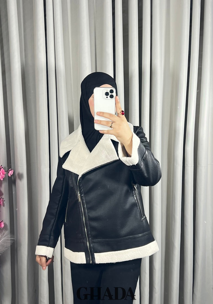 Perfecto en simili-cuir en noir