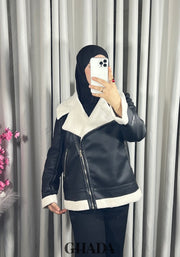 Perfecto en simili-cuir en noir