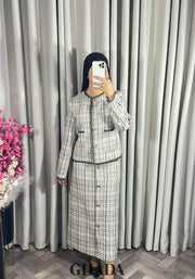 Ensemble veste et jupe en tweed