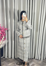 Ensemble veste et jupe en tweed