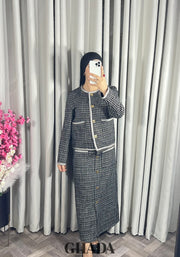 Ensemble veste et jupe en tweed