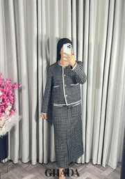 Ensemble veste et jupe en tweed
