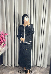 Ensemble veste et jupe en tweed