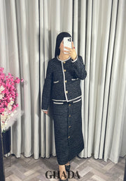 Ensemble veste et jupe en tweed