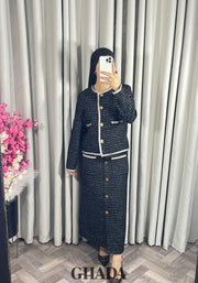 Ensemble veste et jupe en tweed